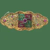 Broche rubis émeraude de l'époque victorienne
