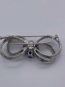 Broche saphir et diamants