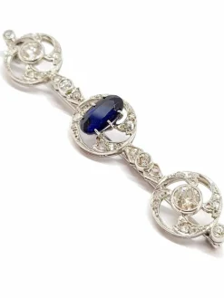 Broche saphir, diamants