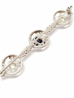 Broche saphir, diamants