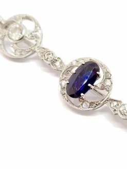 Broche saphir, diamants