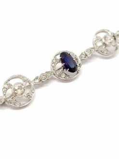 Broche saphir, diamants