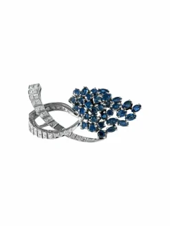 Broche Saphirs et Diamants