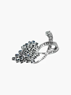 Broche Saphirs et Diamants