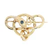 Broche serpent ancienne or et saphir