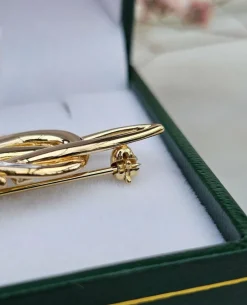 Broche serpent émeraudes