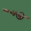 Broche serpent or jaune rubis diamants