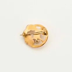 Broche serpent or jaune rubis diamant