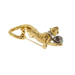 Broche Tigre perle et diamants