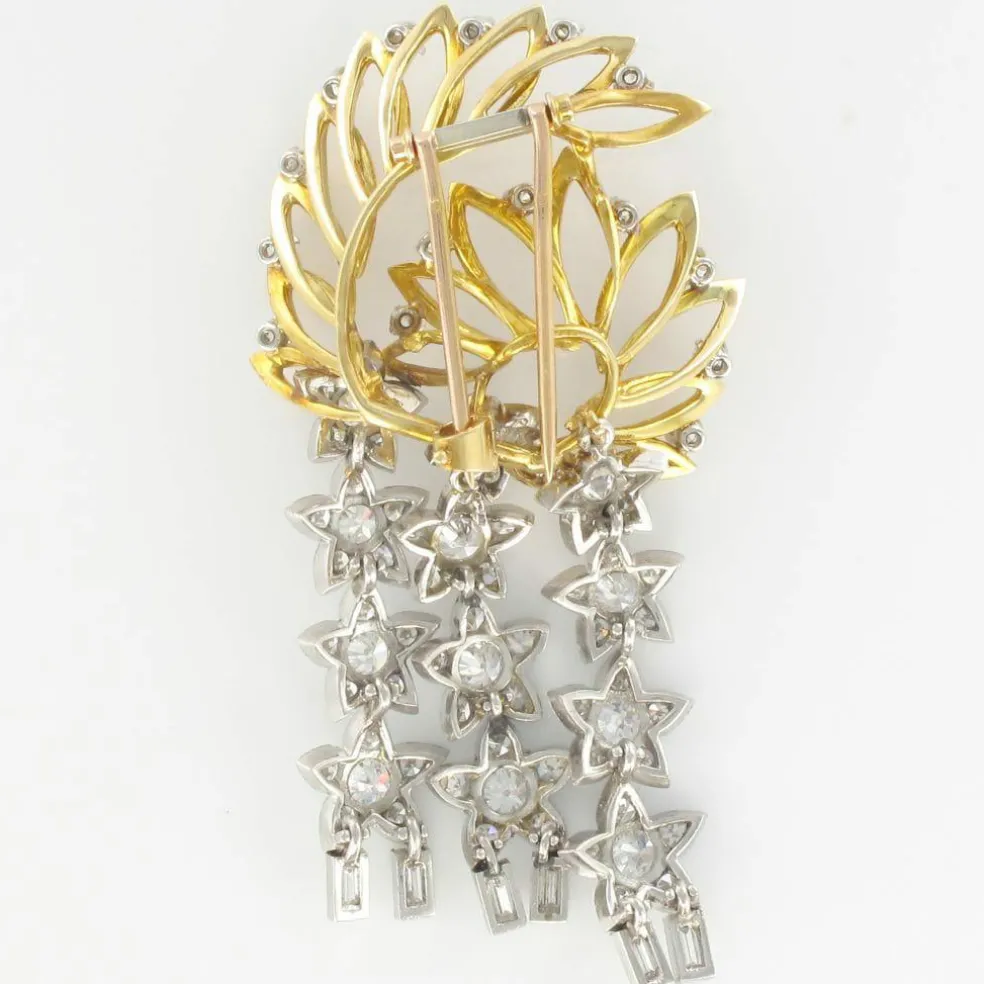 Broche étoiles diamants