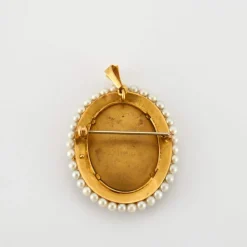 Broche transformable perles et diamants