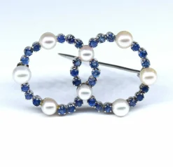 Broche vintage avec perle Akoya