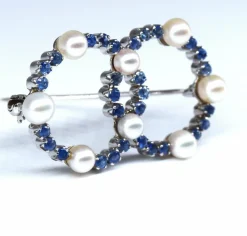 Broche vintage avec perle Akoya