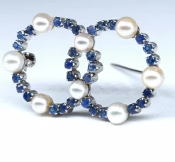 Broche vintage avec perle Akoya