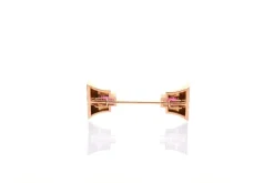 Broche vintage en or 18k et rubis synthétiques