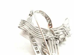 Broche Vintage Or blanc Diamant