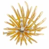 Broche vintage or diamants