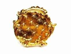 Broche Vintage Or jaune, Or rose Diamant