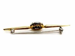 Broche Vintage Or jaune, Or blanc Diamant