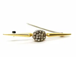 Broche Vintage Or jaune, Or blanc Diamant