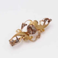 Broche vintage originale et diamants