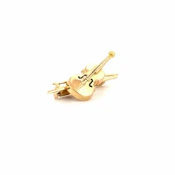 Broche Violon Or Jaune 18k