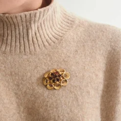Broche Volutes Grenats Almandin