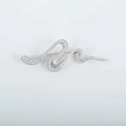 Broche Wenpe or blanc diamants