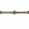 Broche-barrette Art Déco émeraudes, Perles, Diamants
