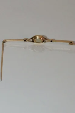 Broche-barrette Art Déco opale et rubis