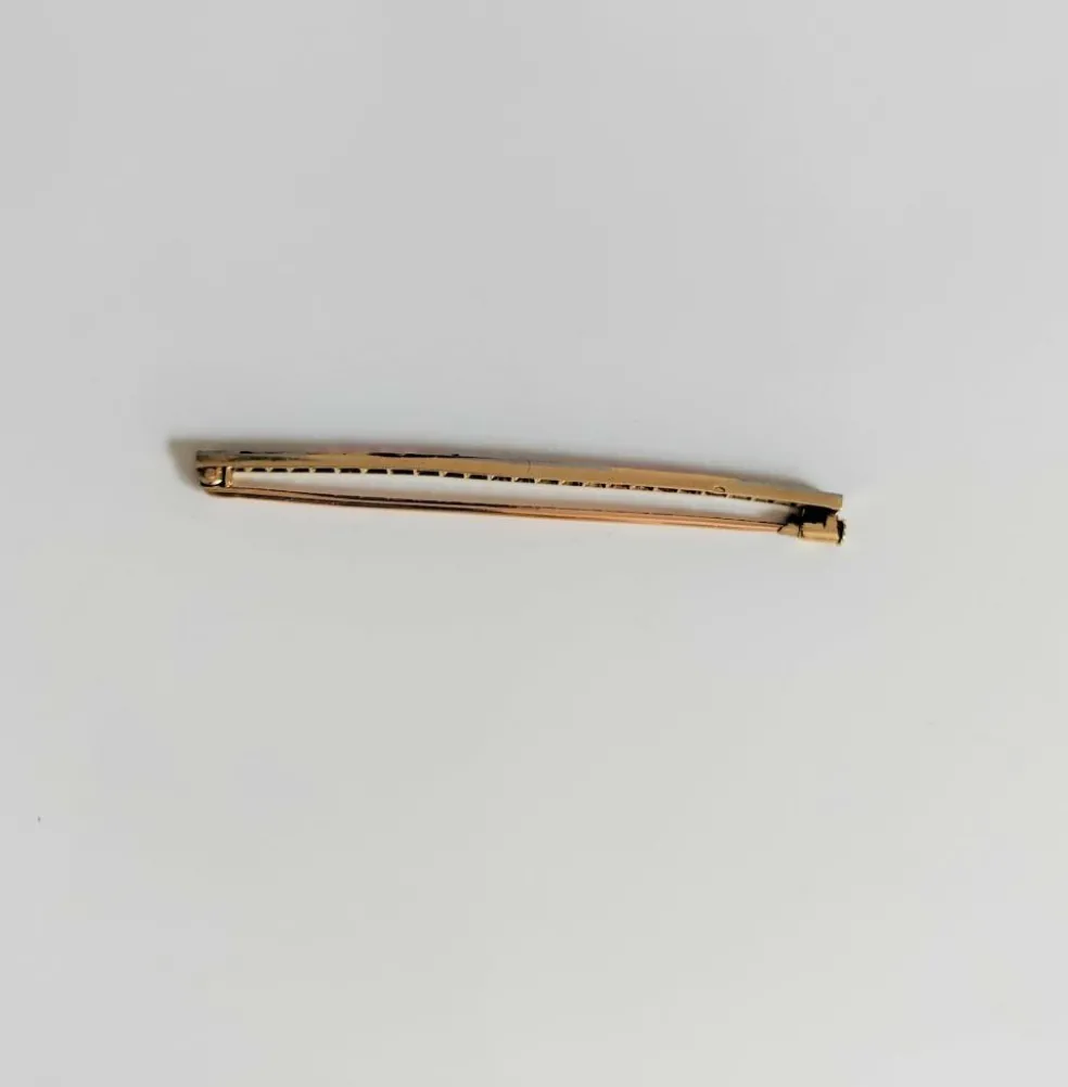 Broche-barrette Art Déco Rubis Et Diamants