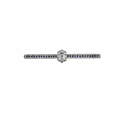Broche-barrette Art Déco Saphirs & Diamants