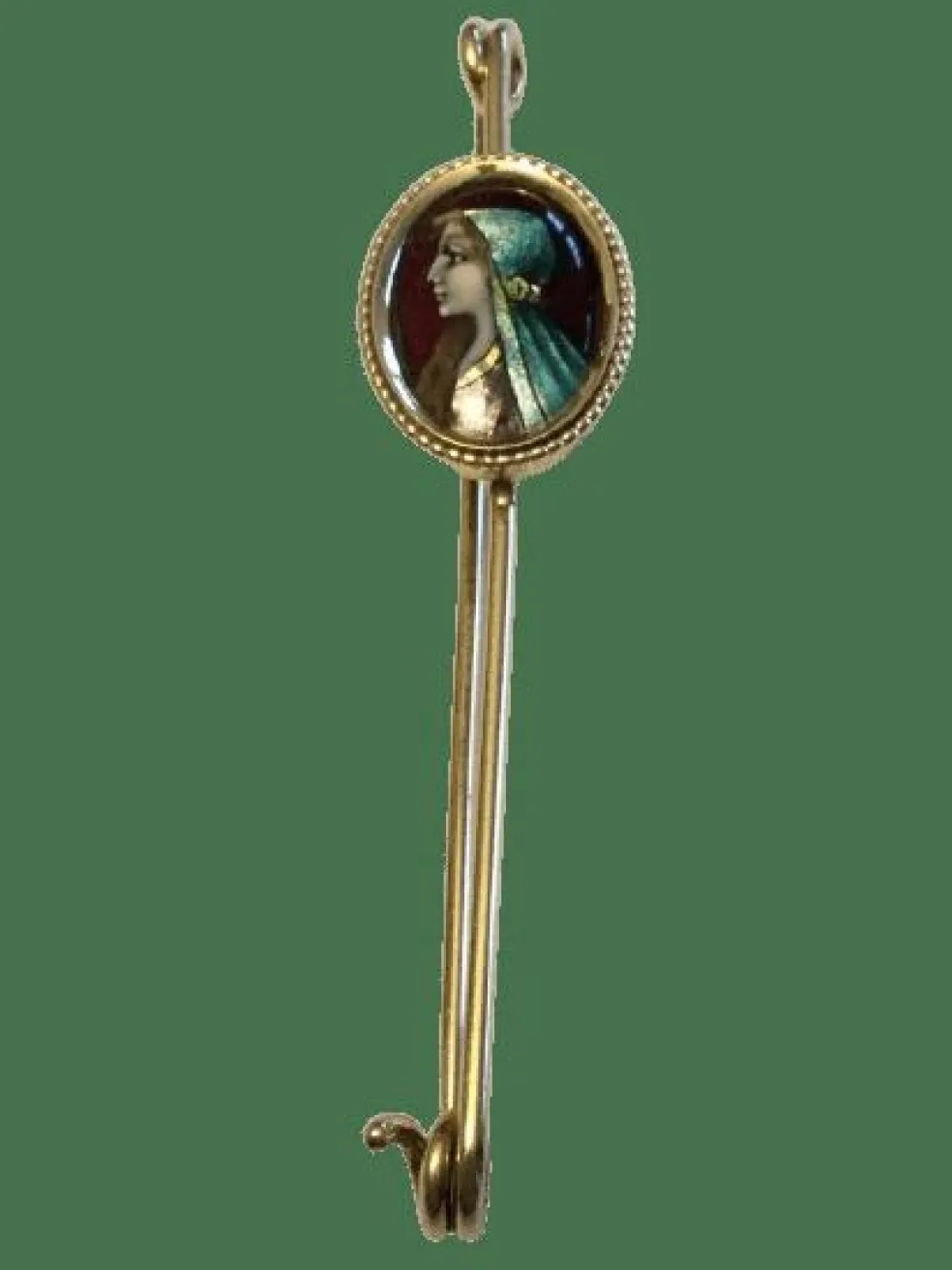 Broche/epingle en Or jaune & émail