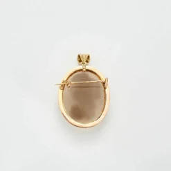 BROCHE-PENDENTIF CAMÉE OR JAUNE