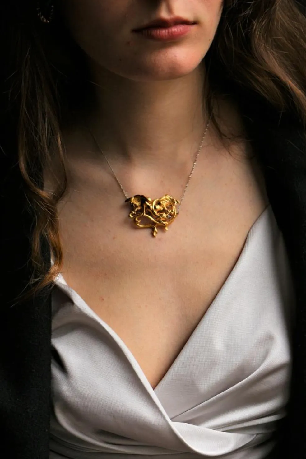Broche-Pendentif Chimère Art Nouveau