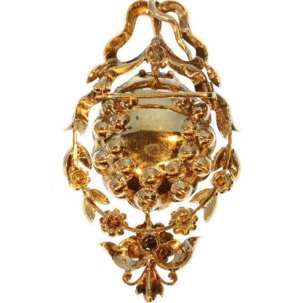 Broche/pendentif diamants