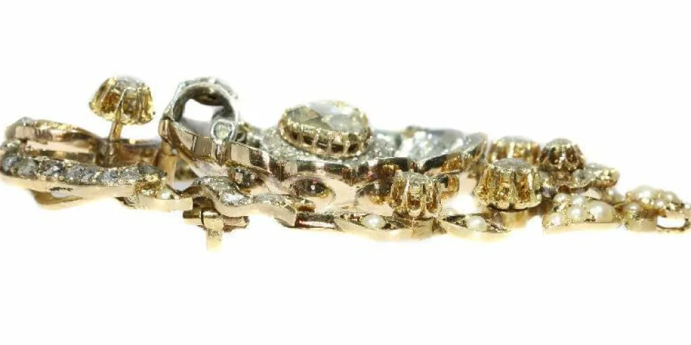 Broche/pendentif diamants
