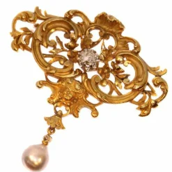 Broche/pendentif en or et diamant