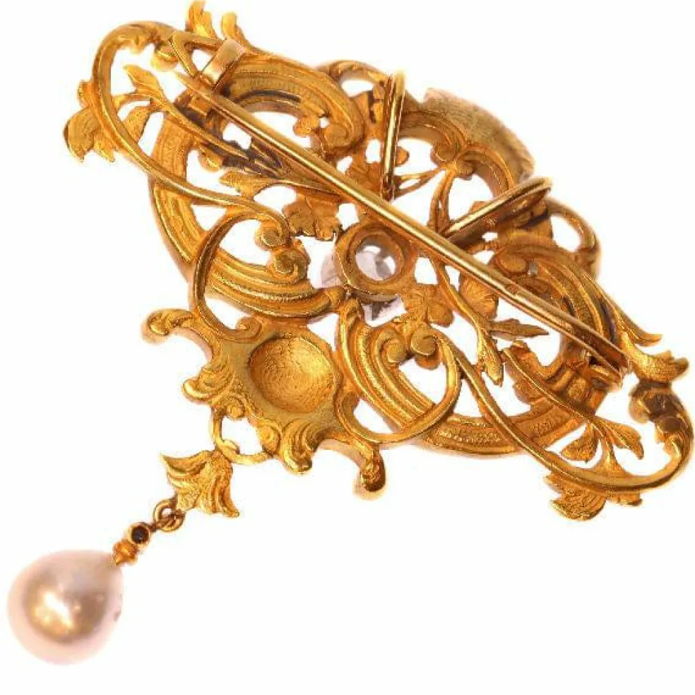 Broche/pendentif en or et diamant