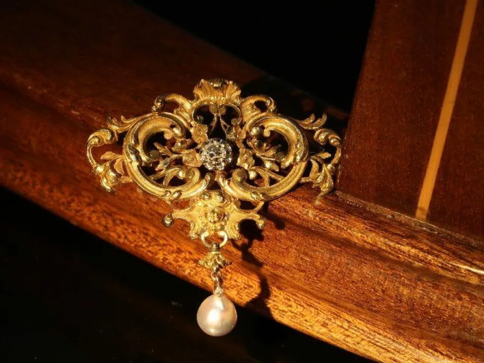 Broche/pendentif en or et diamant