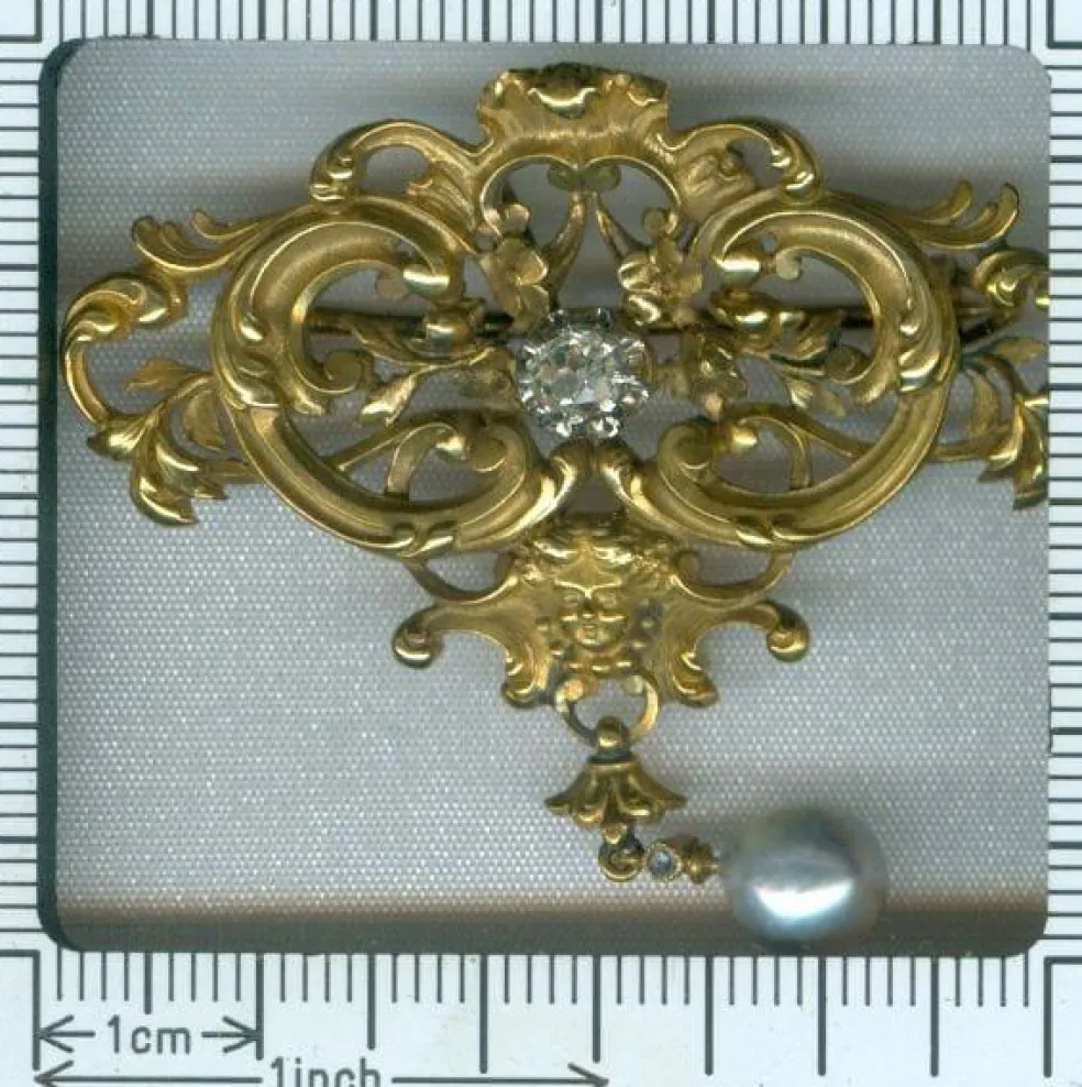 Broche/pendentif en or et diamant