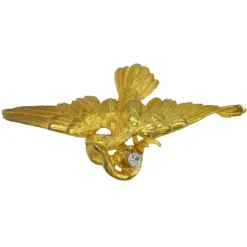 Broche/pendentif or et diamant