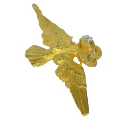 Broche/pendentif or et diamant
