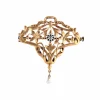 Broche-Pendentif or jaune Art Nouveau