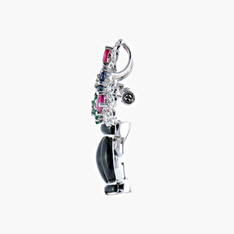 Broche-pendentif Panier De Fleurs