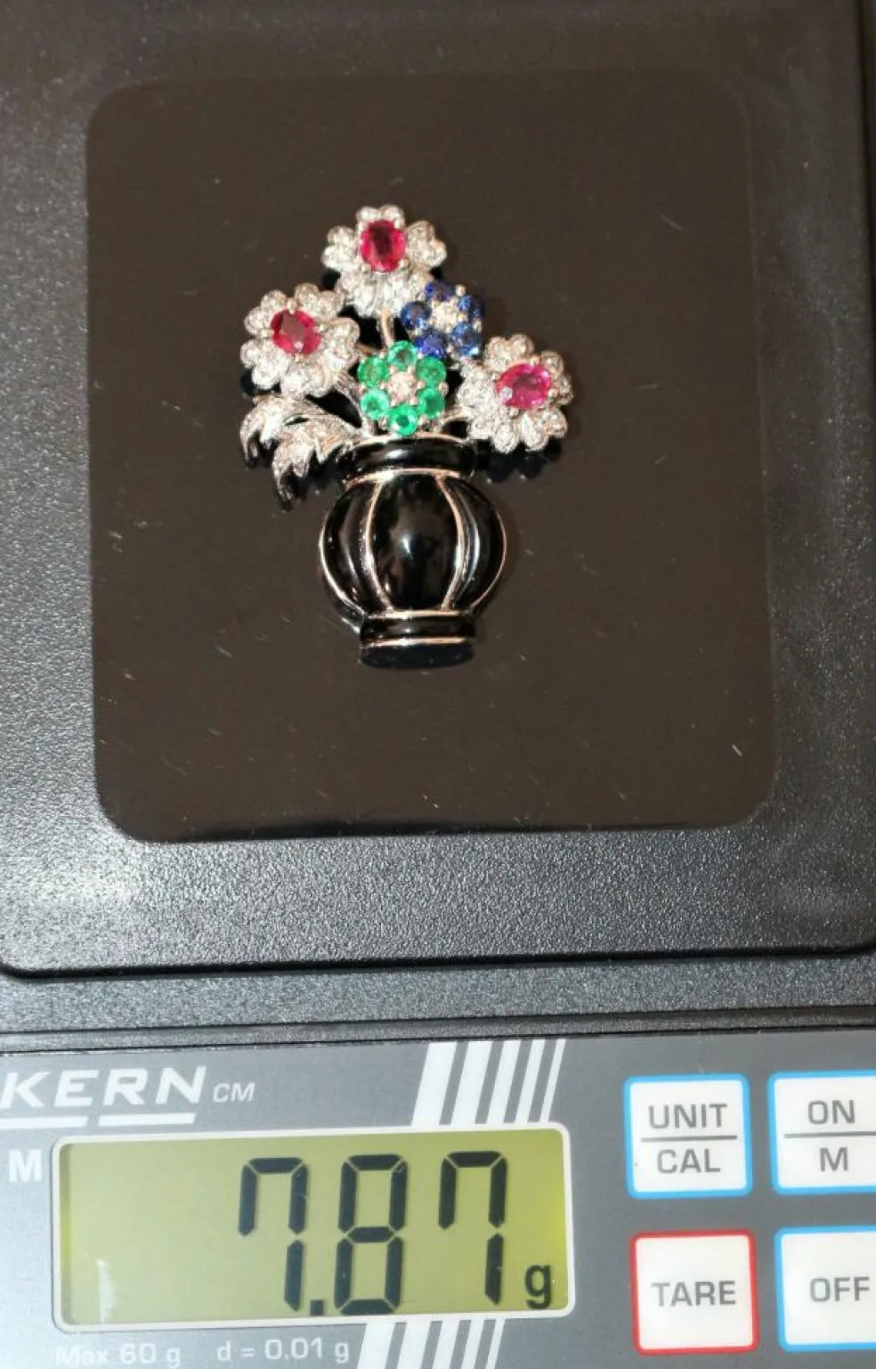 Broche-pendentif Panier De Fleurs