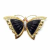 Broche/pendentif papillon Rubis, Diamants et Onyx