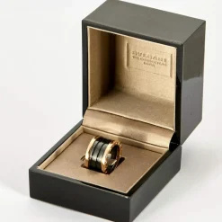 BULGARI - B.zero1 - Bague en Or rose et céramique noire