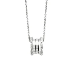 BULGARI - Collier B ZER0 or gris et diamants