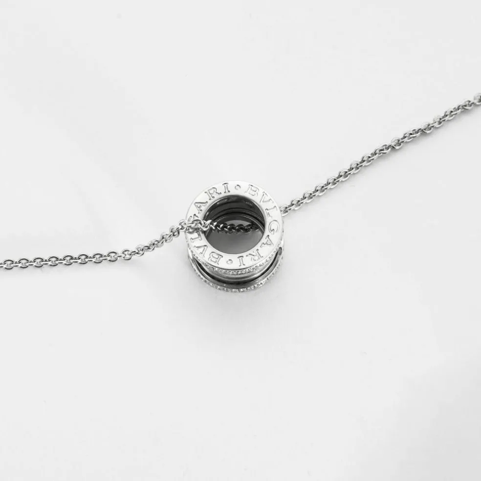 BULGARI - Collier B ZER0 or gris et diamants